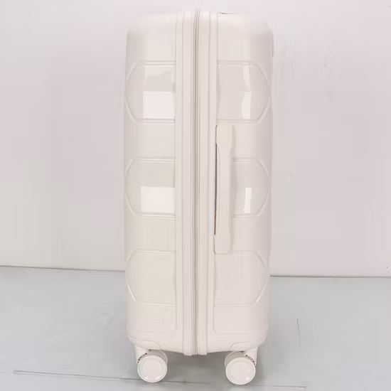 Toda a bagagem PP pura branca de alta qualidade para viagens Trav bagagem de grande capacidade
